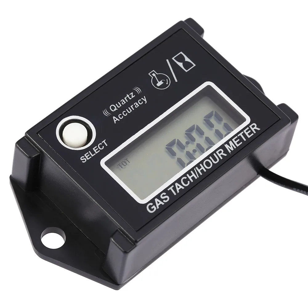 LCD Digital Tachometer Tach/Hour Meter RPM Tester termometro for 2/4 Stroke Engine Motorcycles tachometer motor | Инструменты