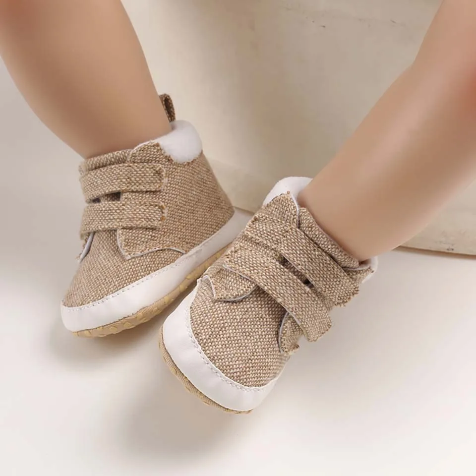 

Baby Boy Shoes New Boys Casual Sport Sneakers Newborn Prewalker Infant Canvas Footwear Fashion High Top Toddler Crib Shoes 0-18M