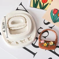 luyou 1pcs flower basket silicone fondant molds resin mold cake decorating tools pastry kitchen baking accessories fm1138