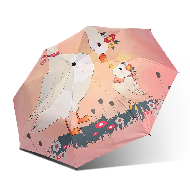 Складной зонт солнцезащитный анти-УФ Водонепроницаемый женский зонтик