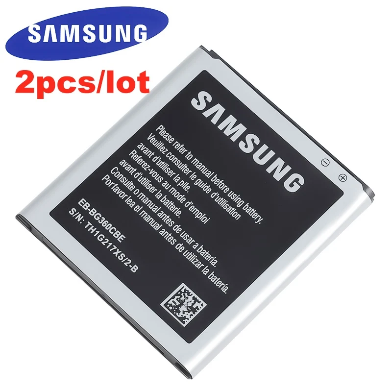 Оригинальный аккумулятор SAMSUNG для Galaxy CORE Prime G3606 G3608 G3609 2 шт./лот EB BG360CBC/CBU/CBZ 2000