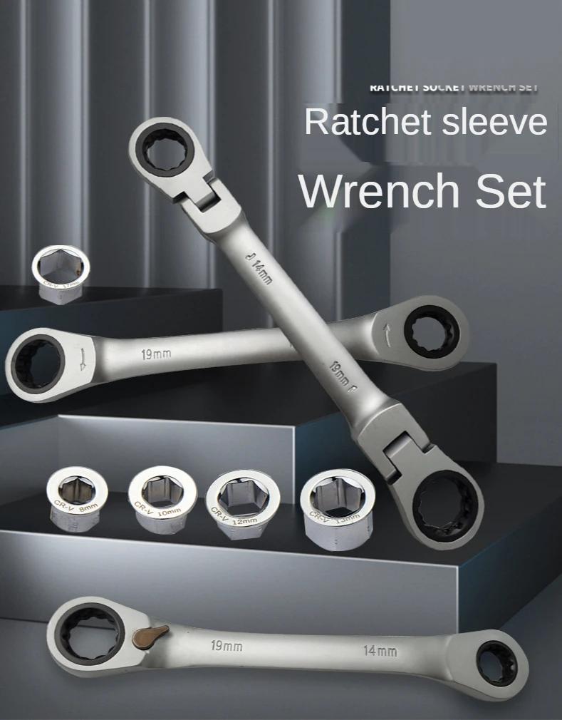 

Socket wrench Multifunctional torque wrench Socket set wrench positive and negative ratchet wrench