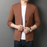 2021 cardigan spring and autumn new mens lovers knitted korean clothes sweater coat fashion best men s solid color