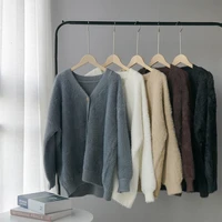 toppies winter cardigan sweater women coat faux fur knitted sweater korean button cardigan soft warm women tops ct001