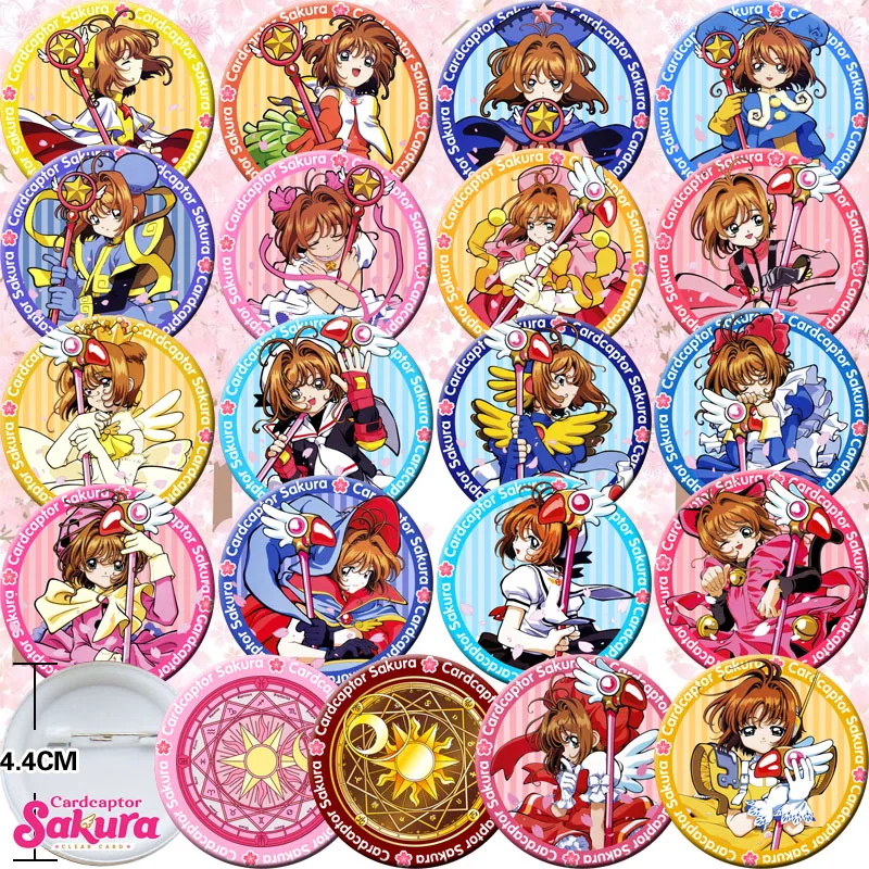 

20 штук в стиле Cardcaptor Sakura шапочки собирать рюкзак сумки значок 44 мм брошь на кнопке сувенир Косплэй подарок