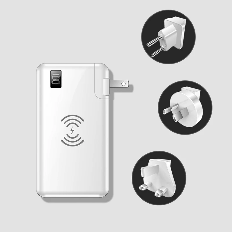 3 в 1 Беспроводное зарядное устройство usb type C power Bank реальная емкость 10000 мАч портативное зарядное устройство для мобильного телефона для iPhone Xiaomi