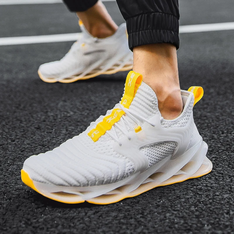

Running Shoes for Men Summer Flying Woven Sneakers Blade Cushioning Soles Mens Athletic Shoes Walking Trekking Leisure Sneaker