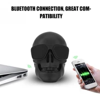 wireless bluetooth skull head speaker portable mini stereo unique enhanced bass speakers 5w audio music player support tf card