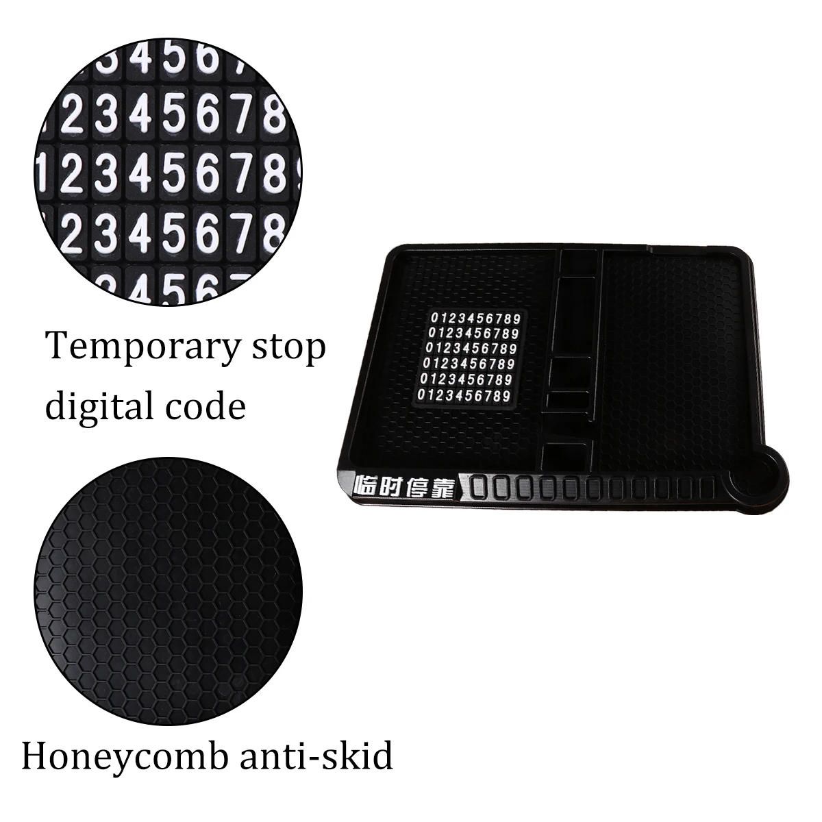 Противоскользящий Черный Многофункциональный коврик для мобильного телефона