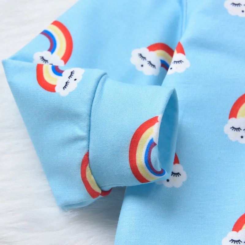 Одежда для малышей осенний хлопковый комбинезон с длинными рукавами и рисунком