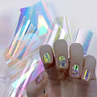 color aurora nails foil film sticker cellophane paper korean nail glass foils trend design ice cube manicure nail diy decoration