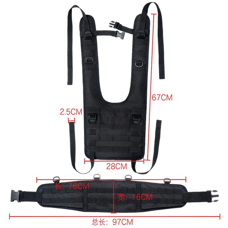 

Military Tactical Belt Army Hunting Vest Adjustable Outdoor Paintball Airsoft Combat Waist Support Molle Tactical Belt Vest