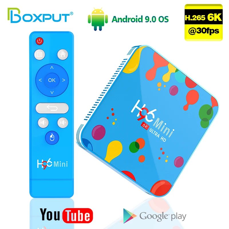 ТВ-приставка H96 Mini H6 Allwinner Android 9 0 4G 32G 128G 6K H.265 смарт-медиаплеер Google PlayStore Netflix YouTub |