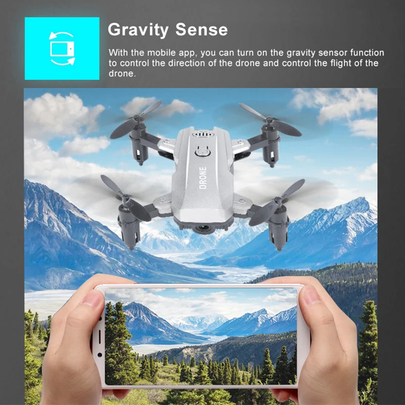 Selfie Drone Mini Dron Camera HD 1080P RC Quadcopter Wifi FPV Складной удержание высоты Вертолет Дроны