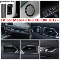 for mazda cx 8 kg cx8 2017 2021 pillar a air vent speaker window lift handle bowl cover trim carbon fiber accessories interior