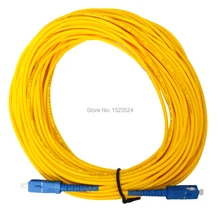 Free Shipping SM SX 3mm 20M 9/125um Fiber Optic Jumper Cable SC/UPC-SC/UPC Fiber Optic Patch Cord