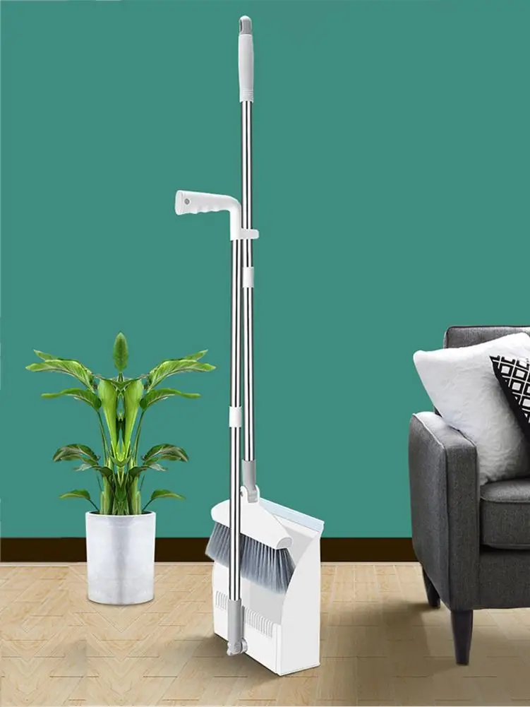 

Broom Set Household Broom And Dustpan Combination Broom Non-stick Hair Sweeping Artifacts Wiper Mops Upright Standing For Home