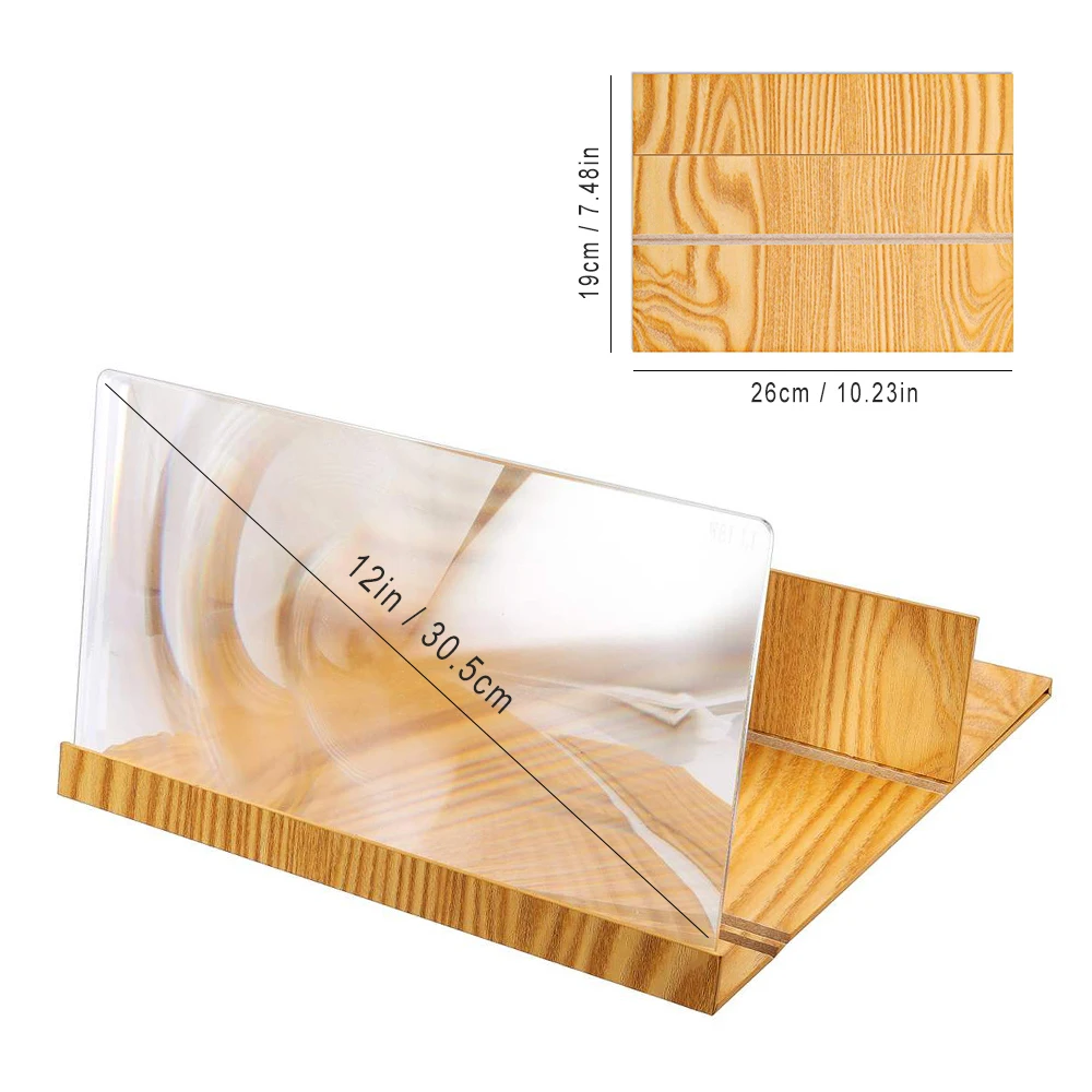 12-дюймовый 3D стереоскопический мобильный телефон увеличитель экрана HD видео