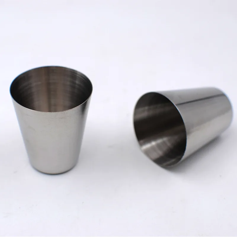 Small cup Нержавеющая сталь чашка Воронка Из Нержавеющей Стали Хоппер кухонный инструмент колба хип виски спирт ликер металлический Подарочный мешок посуда для напитков 1 шт - Цвет: Small cup