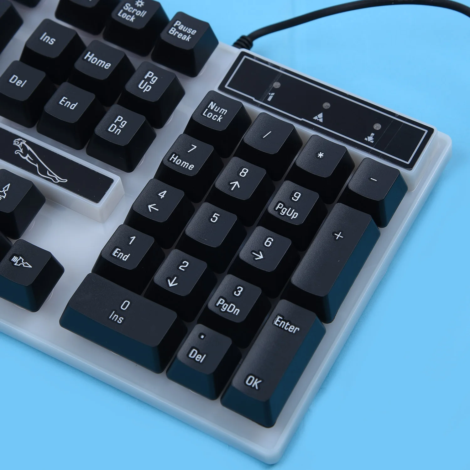 Пластиковая игровая механическая клавиатура и мышь проводная английская для PS4