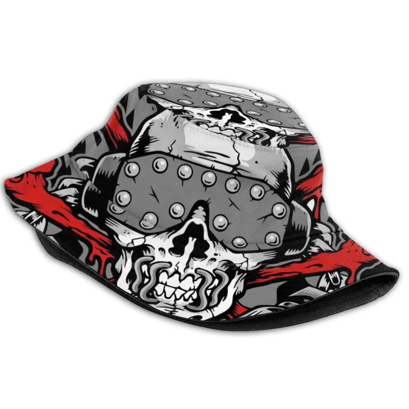 

Heavy Metal Fisherman'S Hat Bucket Hats Caps Band Heavy Metal Skeletons Toxic Warning