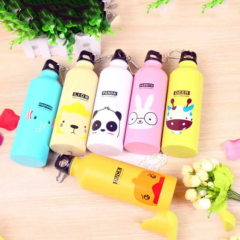 500 мл портативная бутылка для воды с милым рисунком из мультфильма спортивная