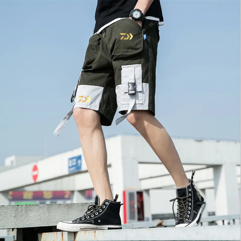 

Летние водонепроницаемые мужские шорты Daiwa, дышащие спортивные шорты с карманами для рыбалки, одежда для рыбалки, 2021