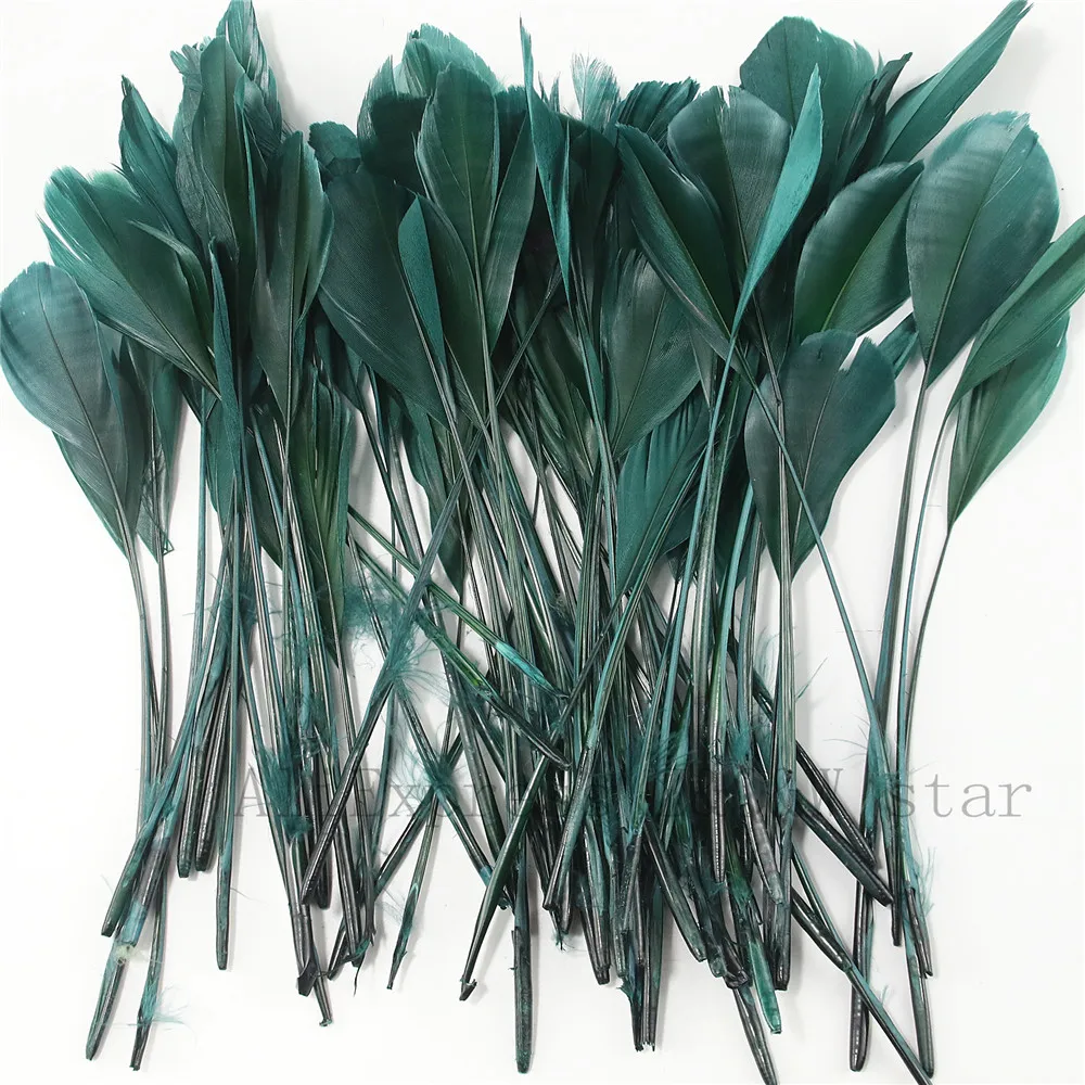 Натуральный 15 20 см (6 8 дюймов) гусиное перо окрашенный темный зеленый 100 500 шт
