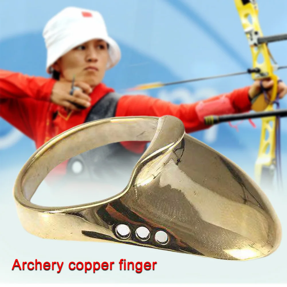 

Practice Archery Brass Thumb Ring Sports Finger Safety Protector Outdoor Traditional Hunting Accessories Painless Catapult