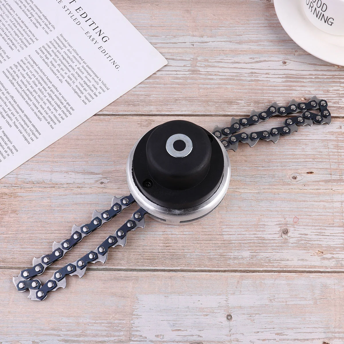 

Hay Simple Durable Useful Helpful Field Mower Metal Chain Grass Cropper Trimmer Replace Head for Outdoor (Thread