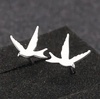 stainless steel swallow small earrings studs delicate little bird jewelry for women casual party boucle d oreille