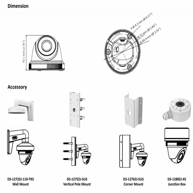Hikvision международная версия DS-2CE56D0T-IRF CVBS/AHD/CTV/TVI 4 в 1 HD камера 1080P 2MP ИК камера видеонаблюдения