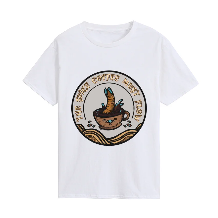 

Spice Coffee Dune Sandworm T Shirt Casual Mens Short Sleeve Cotton O-Neck Tee T-Shirts Clothes Gift