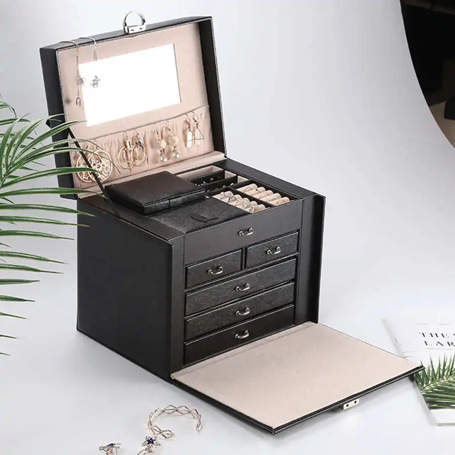 

5 Layers Jewelry Box Earrings Jewelry Display Case Earring Necklace Organizer Wedding Gifts