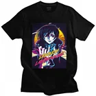 Футболка Lelouch Code Geass с аниме, Мужская мягкая хлопковая футболка для отдыха с короткими рукавами, Классическая японская футболка с мангой, топы, приталенная одежда