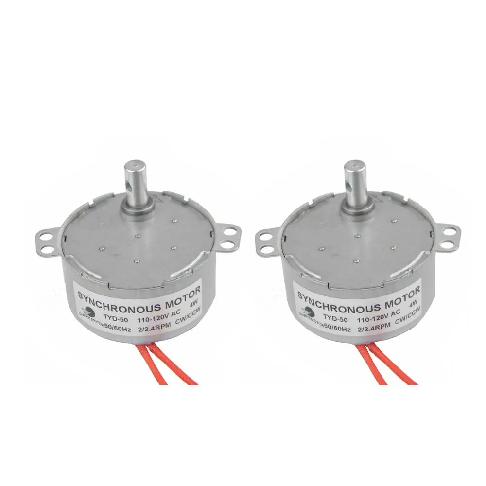 2 шт. редукторный электродвигатель переменного тока 110 В 4 об/мин | Обустройство