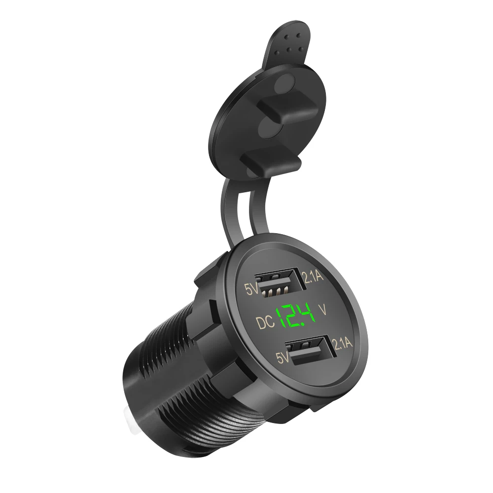 1 шт. автомобильное зарядное устройство водонепроницаемый портативный двойной USB