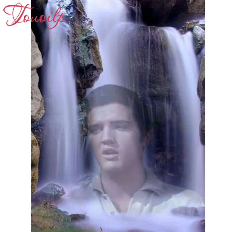 Вышивка крестиком TOUOILP Водопад Elvis полноразмерная и круглая Алмазная 5d картина