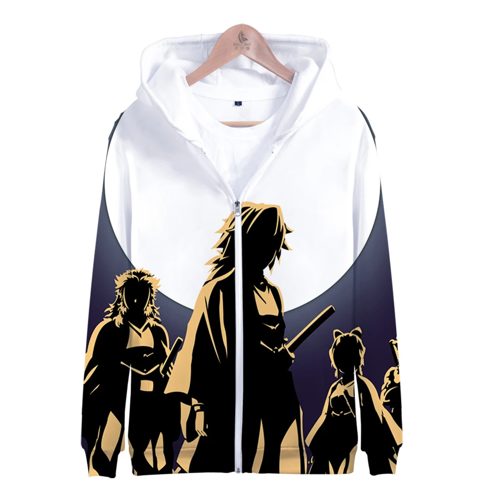 

Hot Anime Demon Slayer Children Zipper Hoodies Sweatshirts Boys/Girls Demon Slayer Kimetsu no Yaiba Hoodie Kids Hoody Polluvers