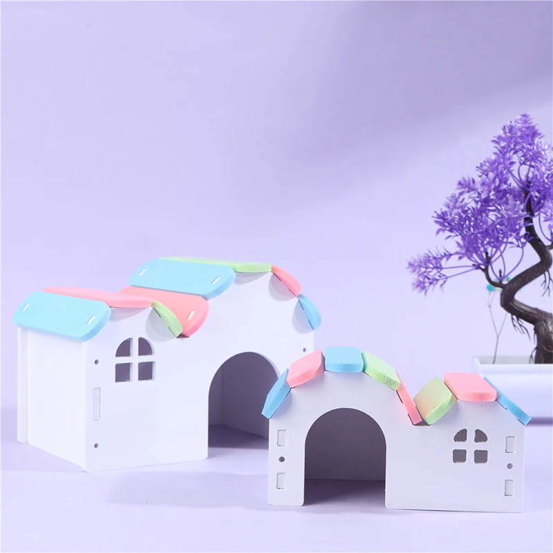 

1pcs Hamster Toy Hamsters Nest Cage Pet Castle Climb Toys Small Pet House