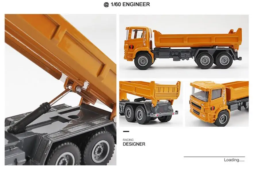 Высококачественный инженерный грузовик из искусственного сплава, 1: 60 самосвал Модель, самосвал игрушка