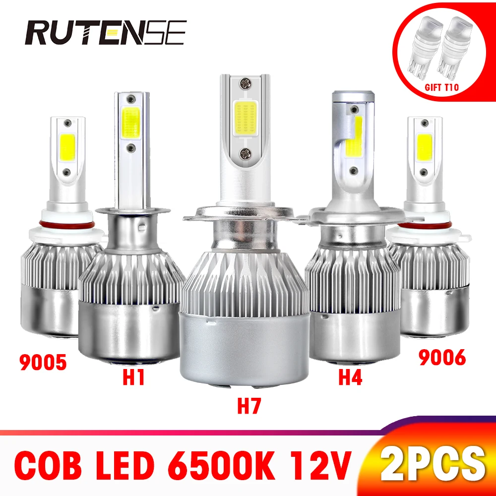 

C6 светодиодные лампы для автомобильных фар H4 H7 H11 9005 HB3 9006 HB4 9012 hir2 H1 H3 880 H9 9004 9007 H13 автомобильные аксессуары 12 в 72 Вт 8000лм 6500k