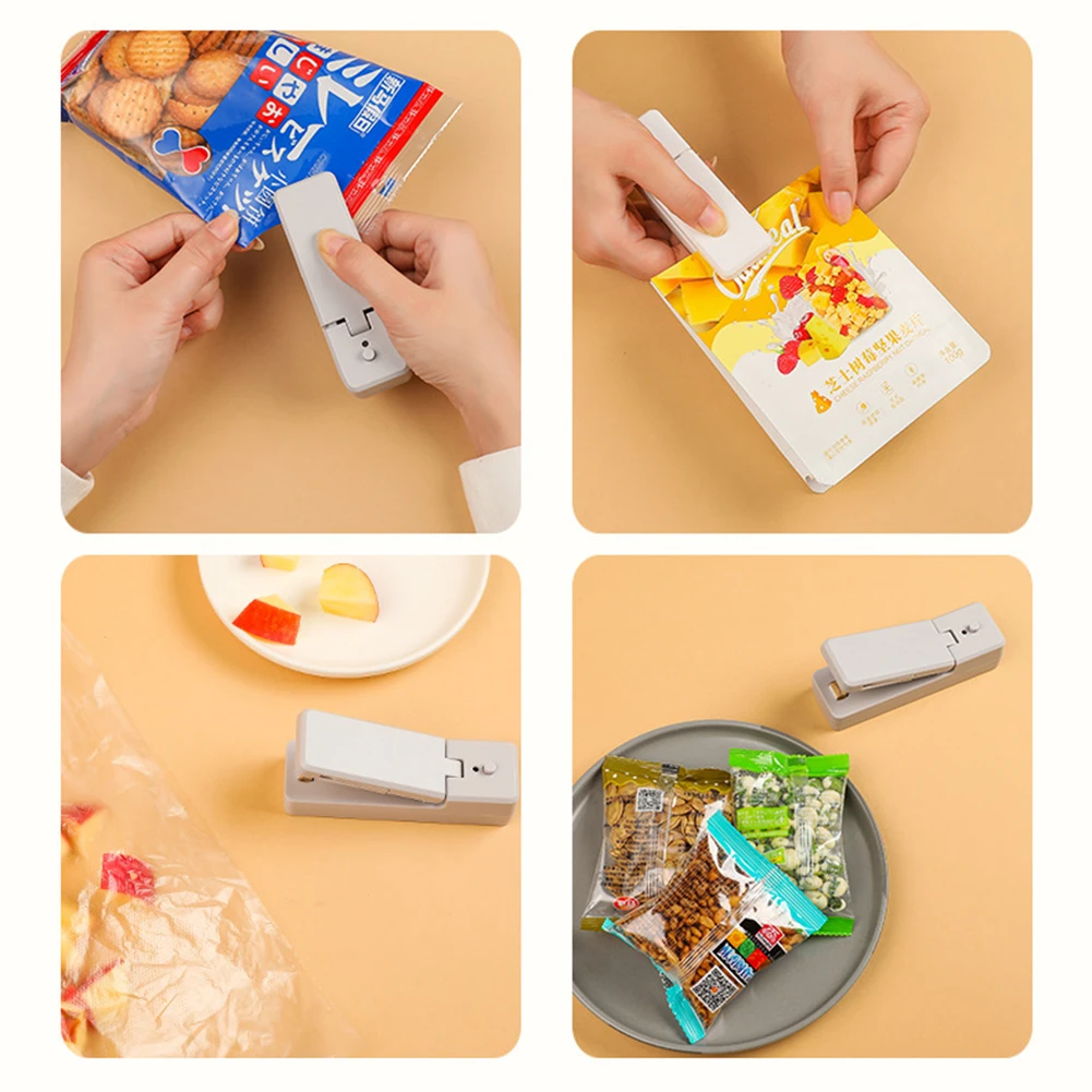 Portable Mini Sealing Machine Rechargeable Heat Sealer Plastic Handheld Food Keep-Refreshing Capper Kitchen Gadget Household | Дом и сад