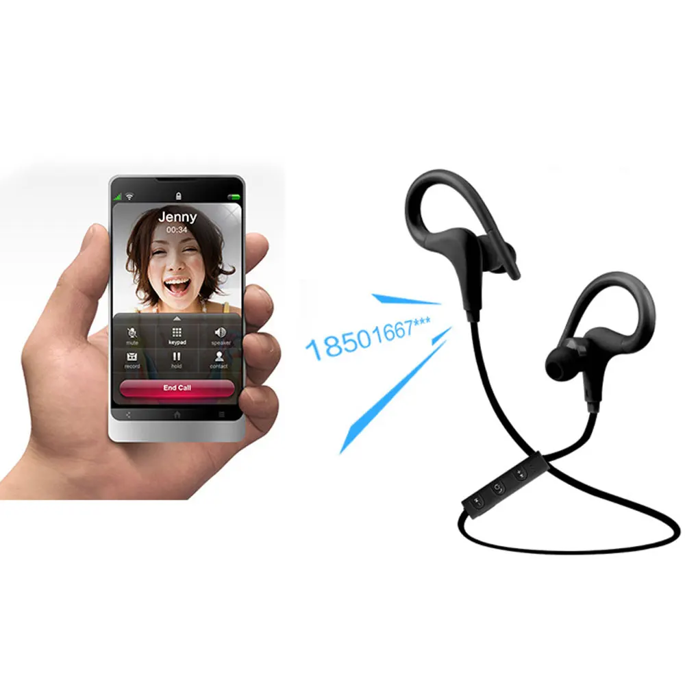 Bluetooth наушники беспроводные Спортивные Влагозащищенные гарнитура бас с