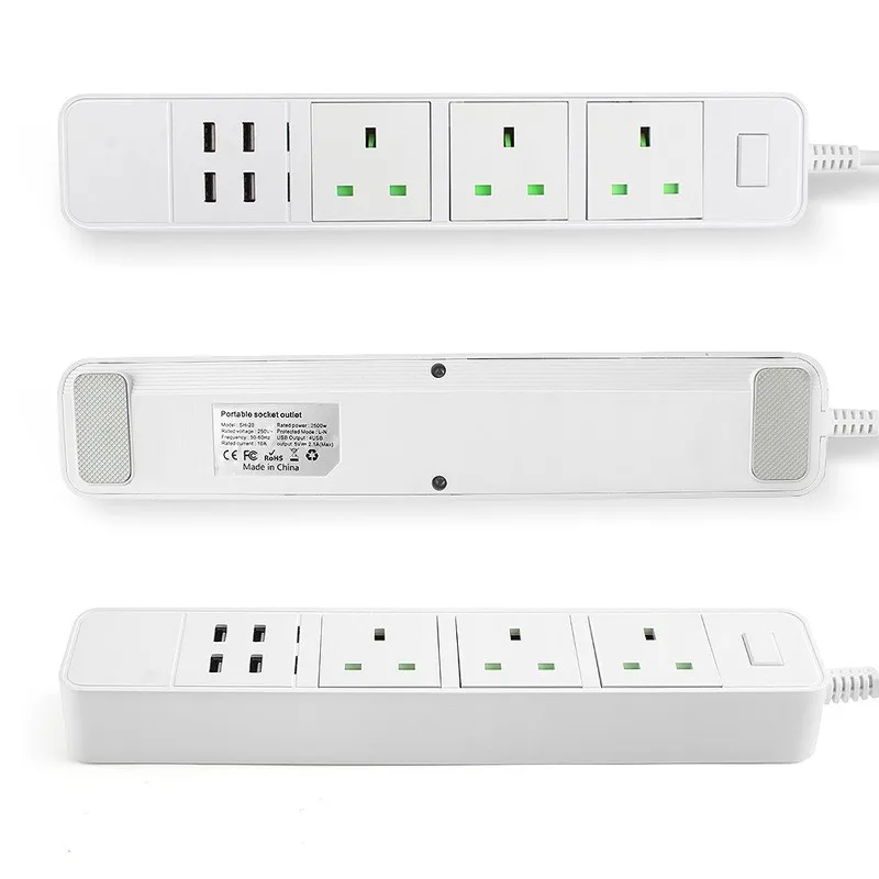 Смарт розетка на 3 розетки с Wi Fi 4 USB порта|Электрические розетки| |