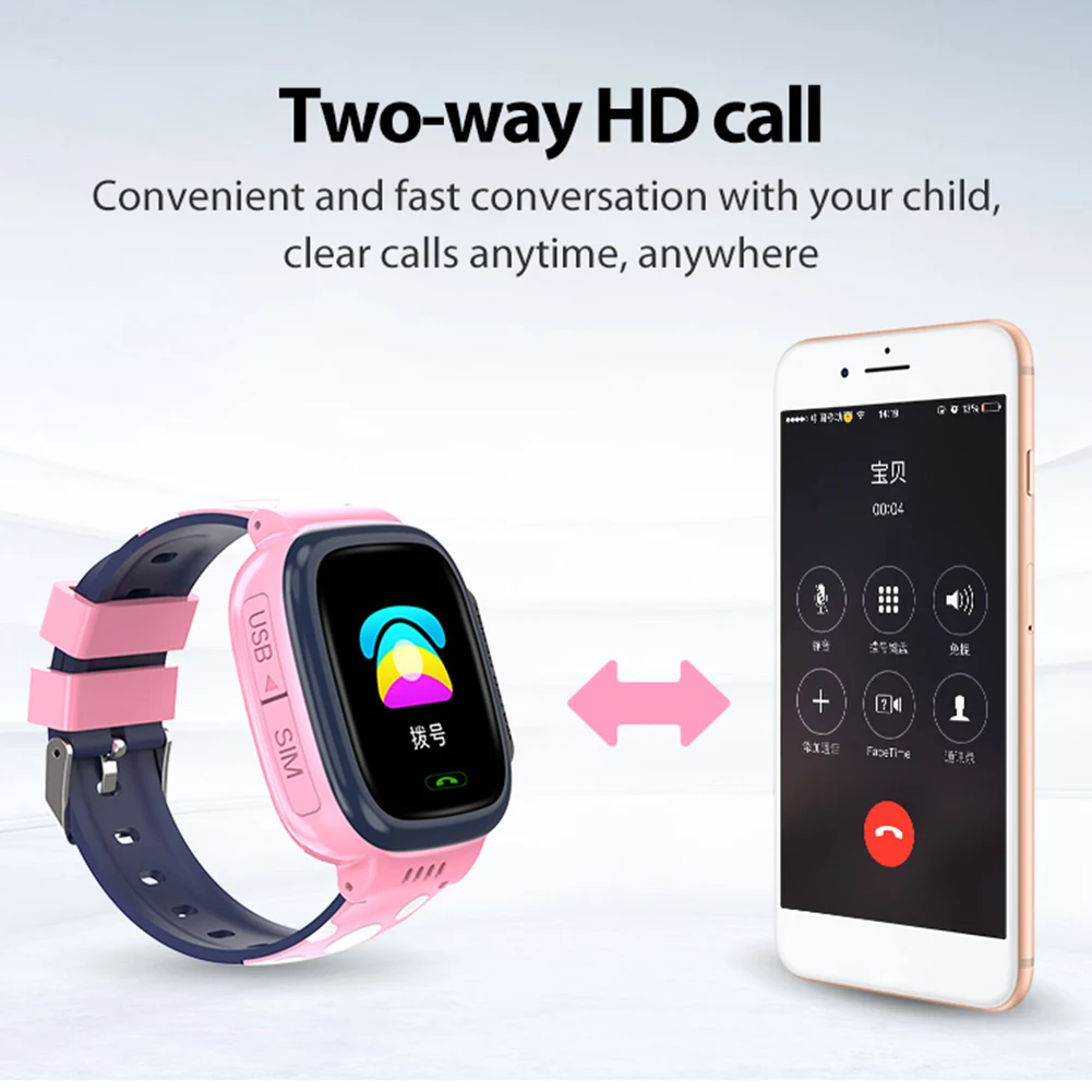 Erilles Children Smart Watch Touch Screen Multifunction Positioning Phone Alarm reminder Waterproof Photo Children's Wrist |