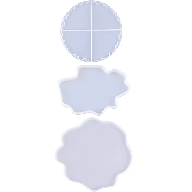 

3 упаковки, большие формы для смолы, нестандартные силиконовые формы для эпоксидной смолы, для смолы, «сделай сам», подставки для кусочков ге...