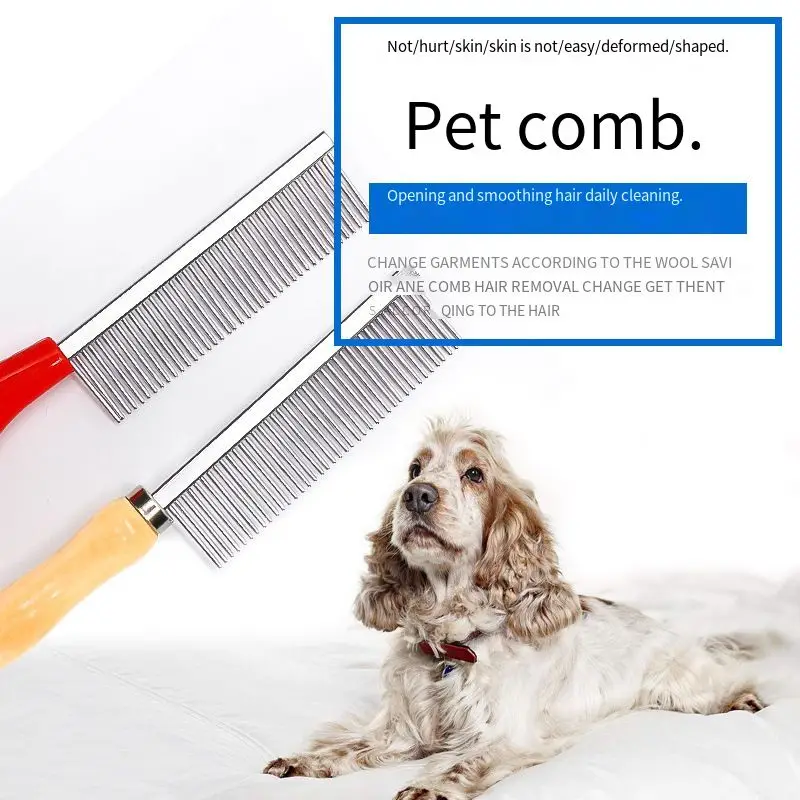 

Pet Hair Removal Comb Dog Grooming Tools Puppy Flea Brush Pet Cleaning Supplies Chihuahua Accessories Cat Bathing Comb Artifact