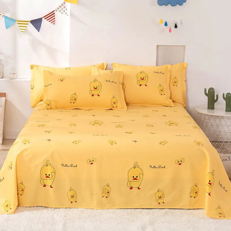 

Single piece of 100% cotton 100% cotton 1.5 quilt sheet, 2 meters naked sleeping double pink dormitory bed sheet