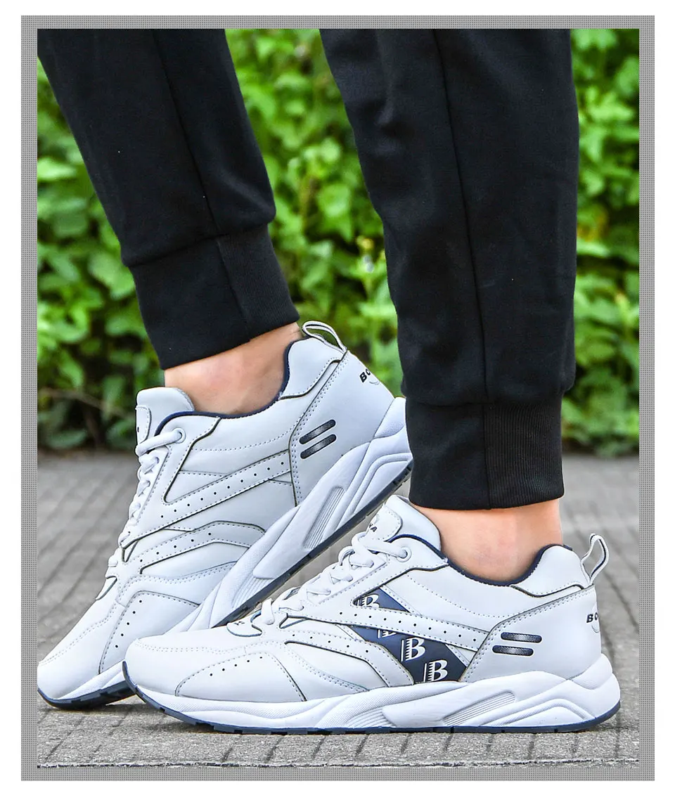 BONA New Designers Cow Split Running Shoes Men Outdoor Sneakers Shoes High Quality Breathable Shoes Jogging Tennis Shoes